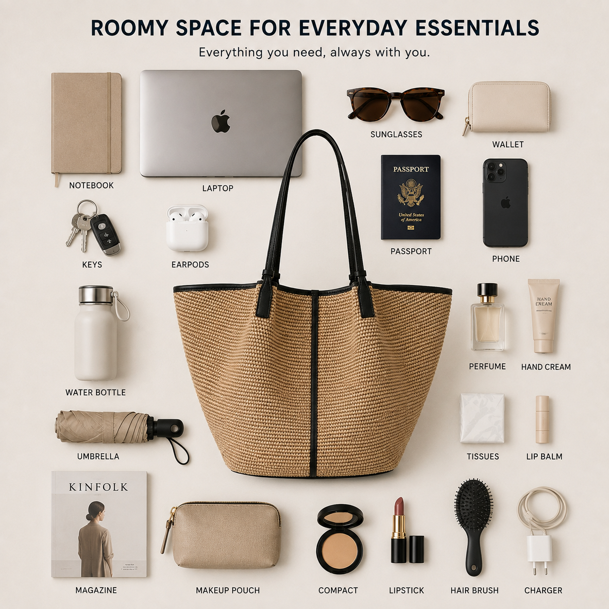 Virafil Tote Bag Everyday Essentials